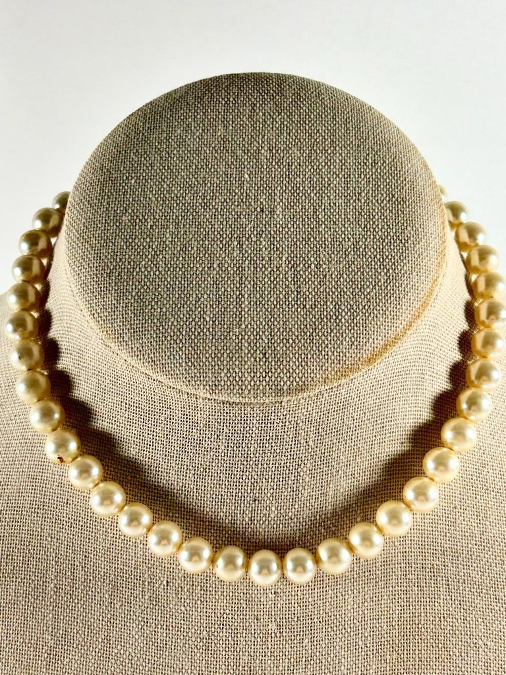 Necklace Faux Pearl “Choker” 12” With a 2 1/2” Faux Pearl Extension